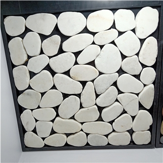 White Pebble Stone For Mosaic Tiles