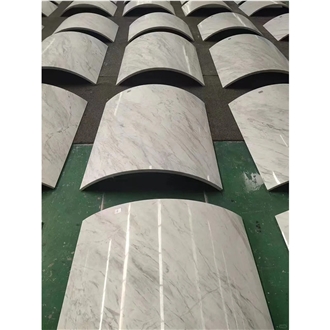 White Volakas Marble Column Panels
