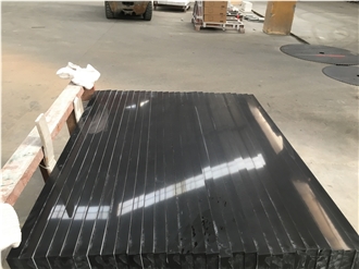 Engineered Quartz Tiles For Projects Pure Black Color