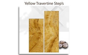 Yellow Travertine  Stairs