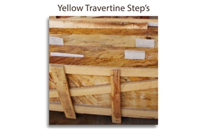 Yellow Travertine  Stairs