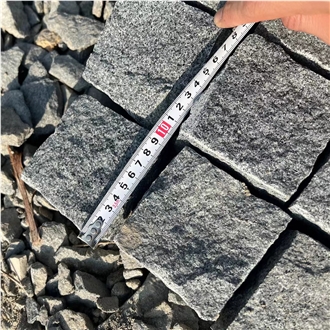 Changtai G654 Black Granite  Bush Hammered Cube Stone