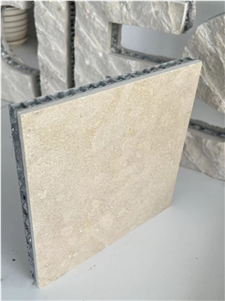 Beige Limestone Honed Tile Laminated Honeycomb Panels