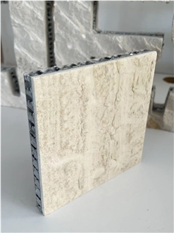 Beige Marble Polished Tile Laminated Honeycomb Panels