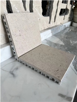 Belair Limestone Beige Laminated Backed Honeycomb Panels
