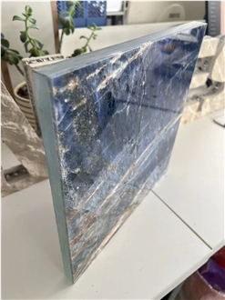 Blue Sodalite Luxury Granite-Glass Composite Stone Panels