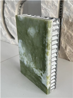 Dandong Green Marble Tile Laminated Honeycomb Panels