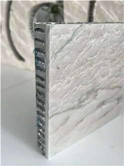 Ivory Marble Tile Laminated Aluminum Honeycomb Panels