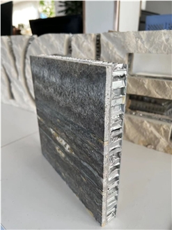 Silver Grey Travertine Tile Laminated Honeycomb Panels