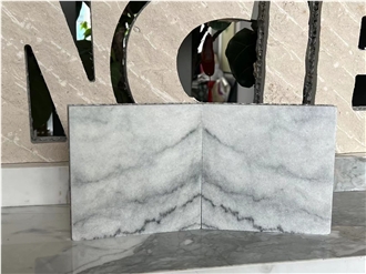 White Fusion Marble Tile Laminated With Honeycomb Panels