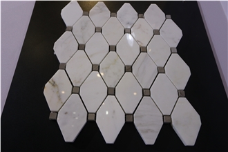 Calacatta Mosaic White Marble Mosaic Tiles