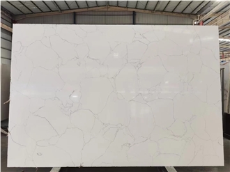 Artificial Marble White Calacatta Engineered Stone Slabs