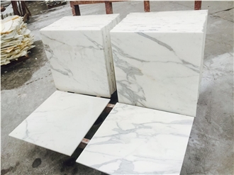 Calacatta White Marble Floor Thin Tiles