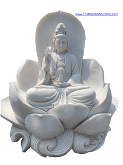 Viet Nam White Marble Buddha Statue