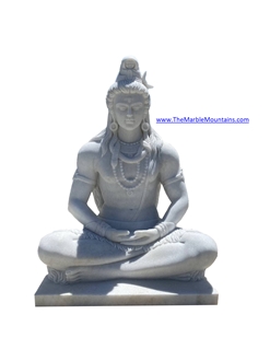 Viet Nam White Marble Shiva Statue - Tu Hung Stone Arts
