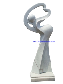 Viet Nam White Polar Marble Abstract  Modern Sculpture
