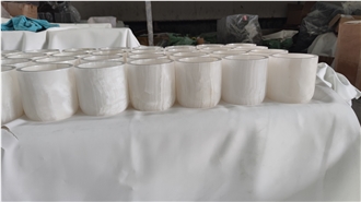 Handmade  White Onyx Candle Holder Decor Products