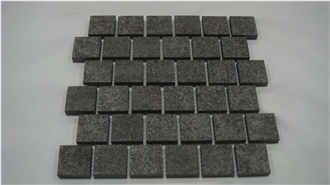Yellow And Red Granite Fan Shaped Paving Stone For Project