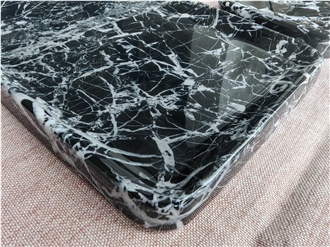 Nero Marquina Black Marble Tray Home Decor Products