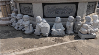 Stone Baby Buddha Monk Sculpture By Granite