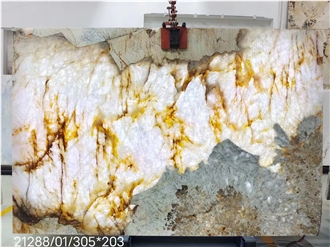 Backlit Patagonia Quartzite Slab For Villa Project Slabs
