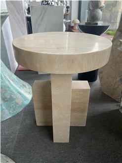 Living Room Natural Stone Base Travertine Coffee Table Top