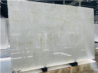 White Cristallo Quartzite Wall Slabs
