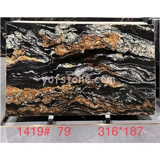 Polished Magma Gold Granite Slabs For Walling Use