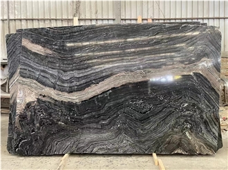 Natural Stone Black Wood Vein  Marble Slabs