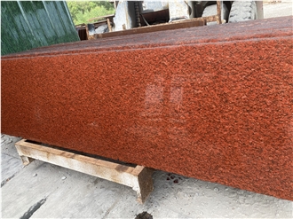 China Dyed Red Granite Slabs Floor Big