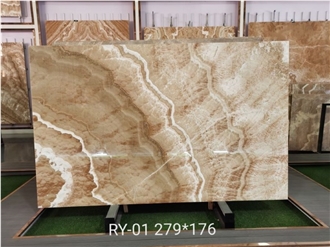 Peacock Jade Onyx Slab For Wall Panel Tiles