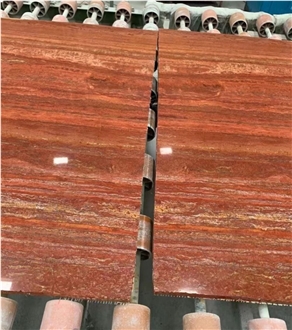 Red Travertine Slab For Flooring Wall Tiles