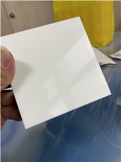 Pure White Nano Stone Slabs Crystallized Glass Tiles