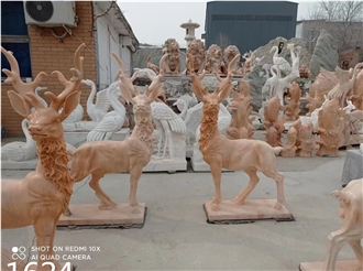 Natural Stone Animal Sculpture For Street Decoration