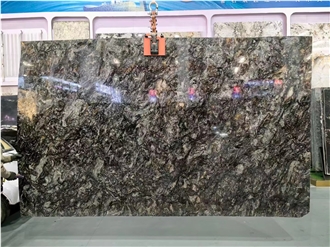Platinum Granite Slabs Brazil Black Gold Diamond Stone Tile