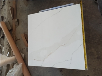 Artificial Stone Calacatta Leon White Quartz Slabs