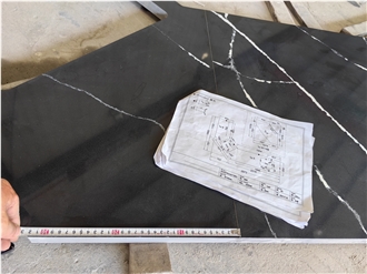 Artificial Stone Countertops Calacatta Black Quartz