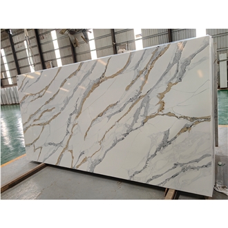 GOLDTOP OEM/ODM Calacatta Fendy Quartz Slabs