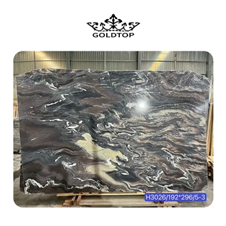 GOLDTOP OEM/ODM Glossy Italy Kinawa Violet Marble Slabs