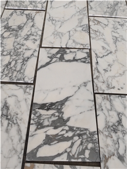 House Decoration Material Arabescato White Marble Tiles