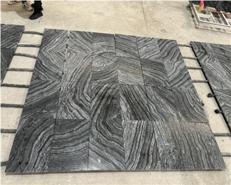 Silver Wave Black Marble Tiles