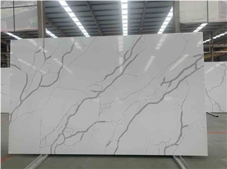 Marble Look  Artificial Quartz Stone Slabs Quartz Tiles