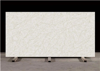 AQ0816 Calacatta Quartz Slabs With Glod Vein