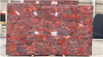 Aquarius Red Granite Slabs For High-End Decoration