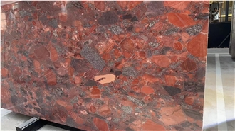 Aquarius Red Granite Slabs For High-End Decoration