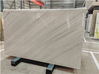 Chinese Audi Snow White Marble Slabs