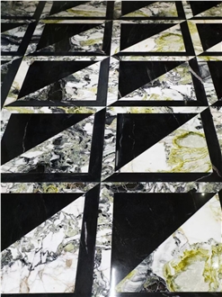 Chinese Ice Green Marble Mosaic Tiles For Wall And Floor
