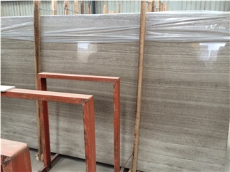 Chinese White Wooden Marble Slabs For Interior Use