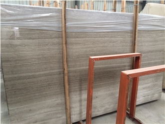 Chinese White Wooden Marble Slabs For Interior Use