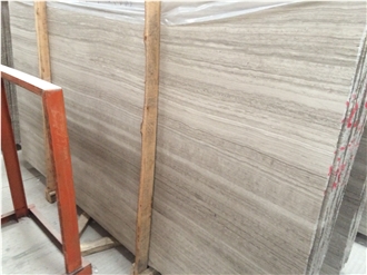 Chinese White Wooden Marble Slabs For Interior Use